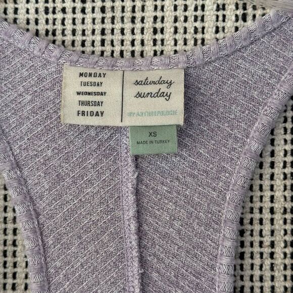 Saturday Sunday by Anthropologie Lucie Lilac Sweater Racerback Tank, Size XS - Picture 4 of 5